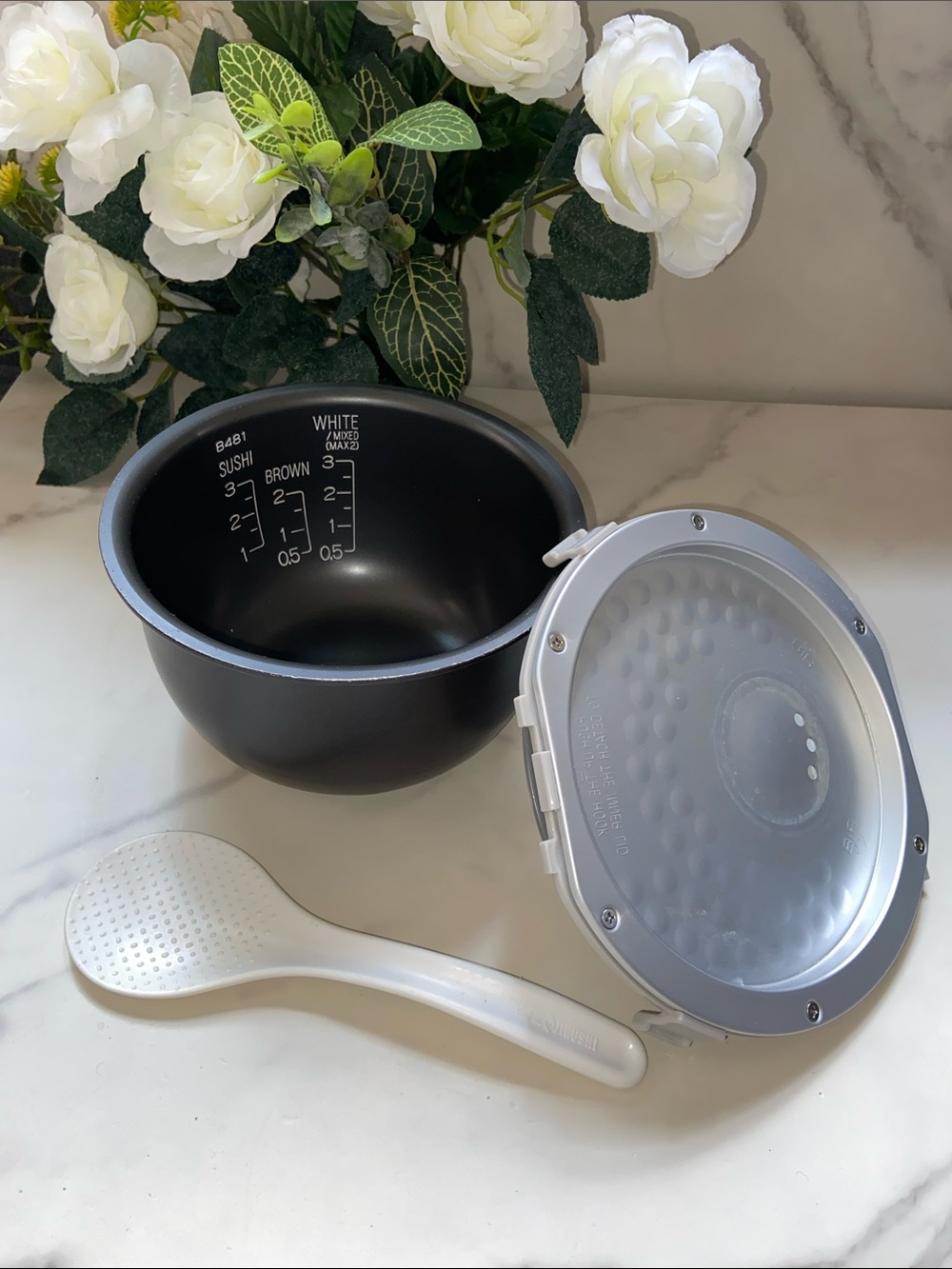 Zojirushi Rice Cooker Inner Pot with Lid Accessory and Rice Paddle Replacement